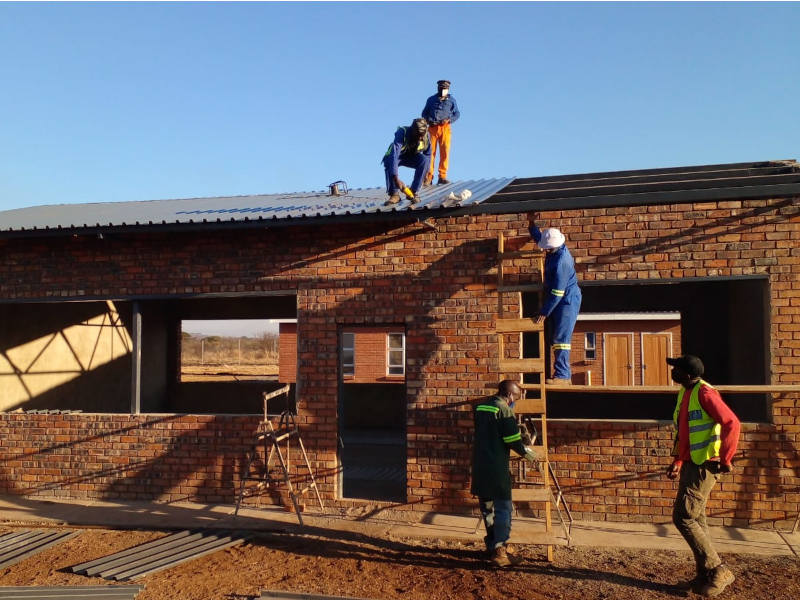 Construction Work:Building of a Boar and Gustation at Barseba Village in North West Province